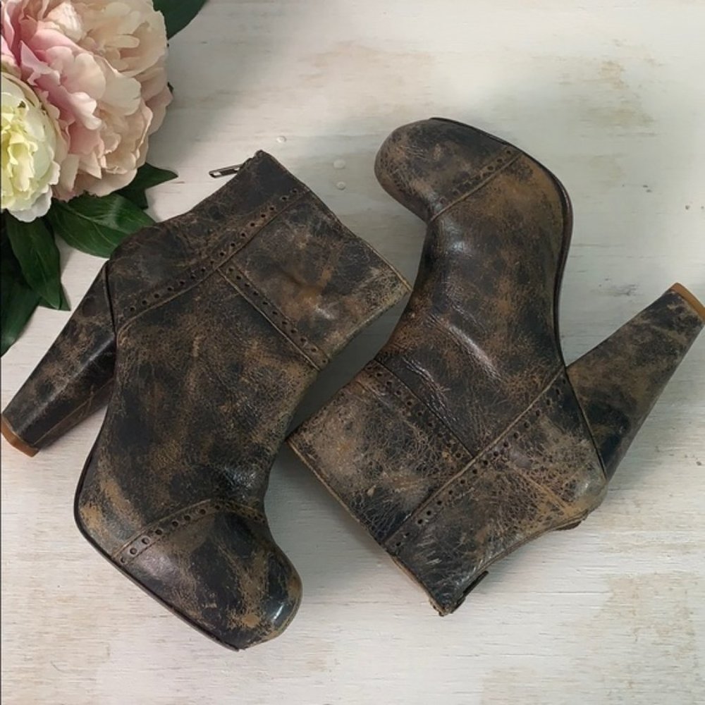 Bed Stu Brown Snobbish Ankle Bootie Size 7